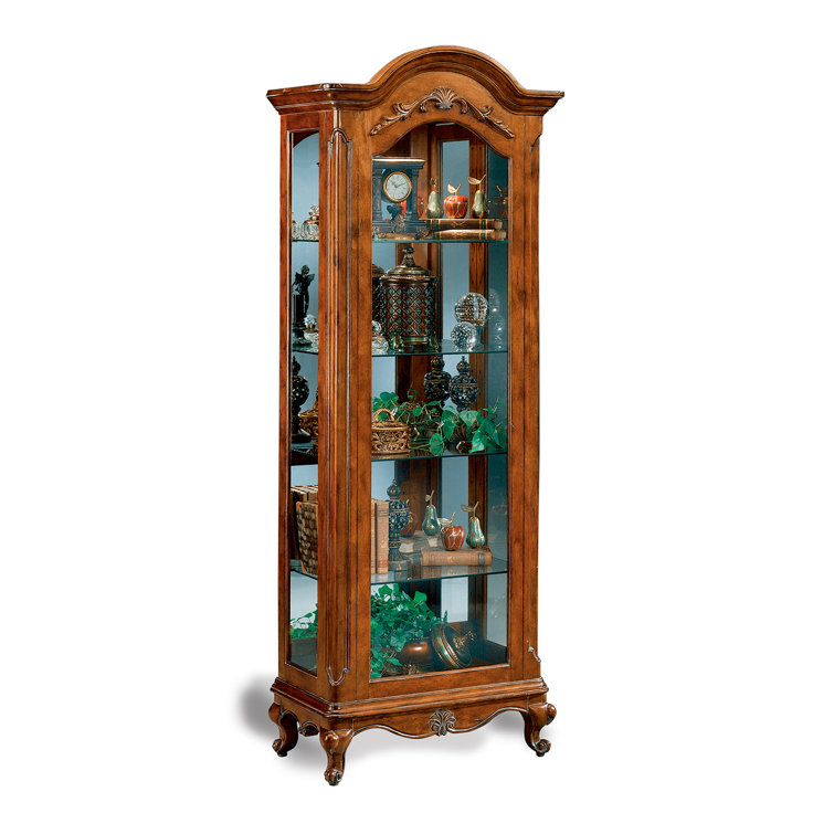 Charlton Home® Kala 28'' Wide Solid Wood Mirrored Back Curio